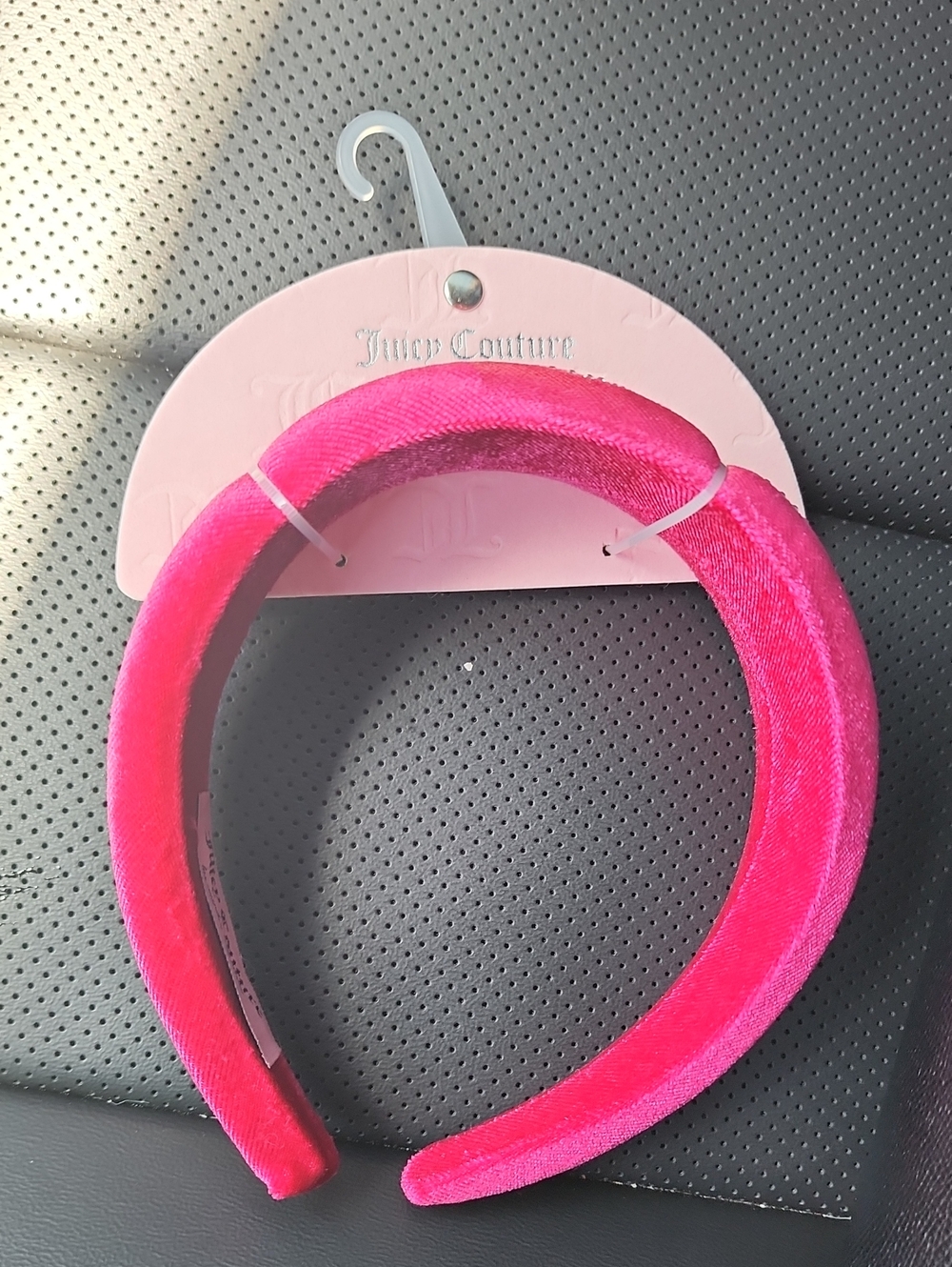 Juicy Couture Hot Pink Velvet Padded Headband